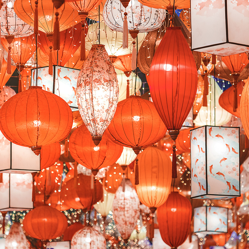 Japanese Lantern Paper - 伝統的な中国のレトロなランタン,吊り下げられたランタン,バルコニー,屋外パーティー,旧正月,日本の伝統的なベトナムのシルクランタン