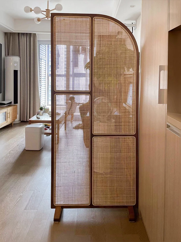Shoji Screen Divider - 籐のレトロな無垢材のスクリーン,日本のカバー,玄関,居間,寝室用の可動ドア