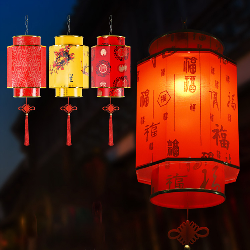 Japanese Lantern Paper - 中国の赤いランタンシャンデリア、手動材料、防水、日焼け止めプリント、アンティークシープスキン、フェスティバルの装飾、屋外