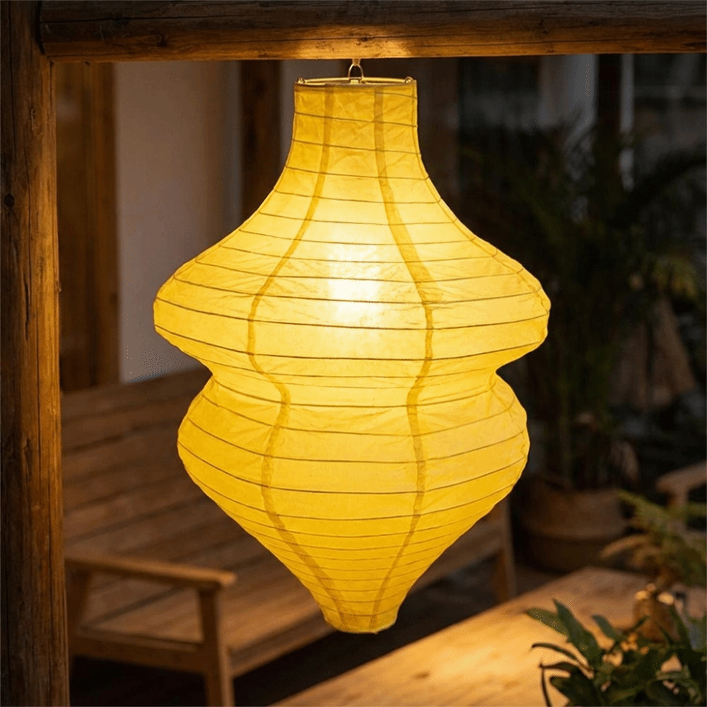 Japanese Lantern Paper - クリエイティブヴィンテージフラワーボトルランタン手作りフェスティバルランタンペーパーランタン和風DIY小道具ランタンパーティー