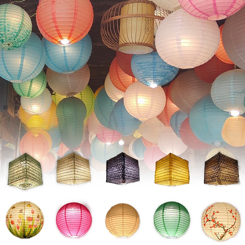 30cmプリント花柄丸型提灯 結婚式 誕生日パーティー飾り付 - Japanese Lantern Paper のレビューと価格