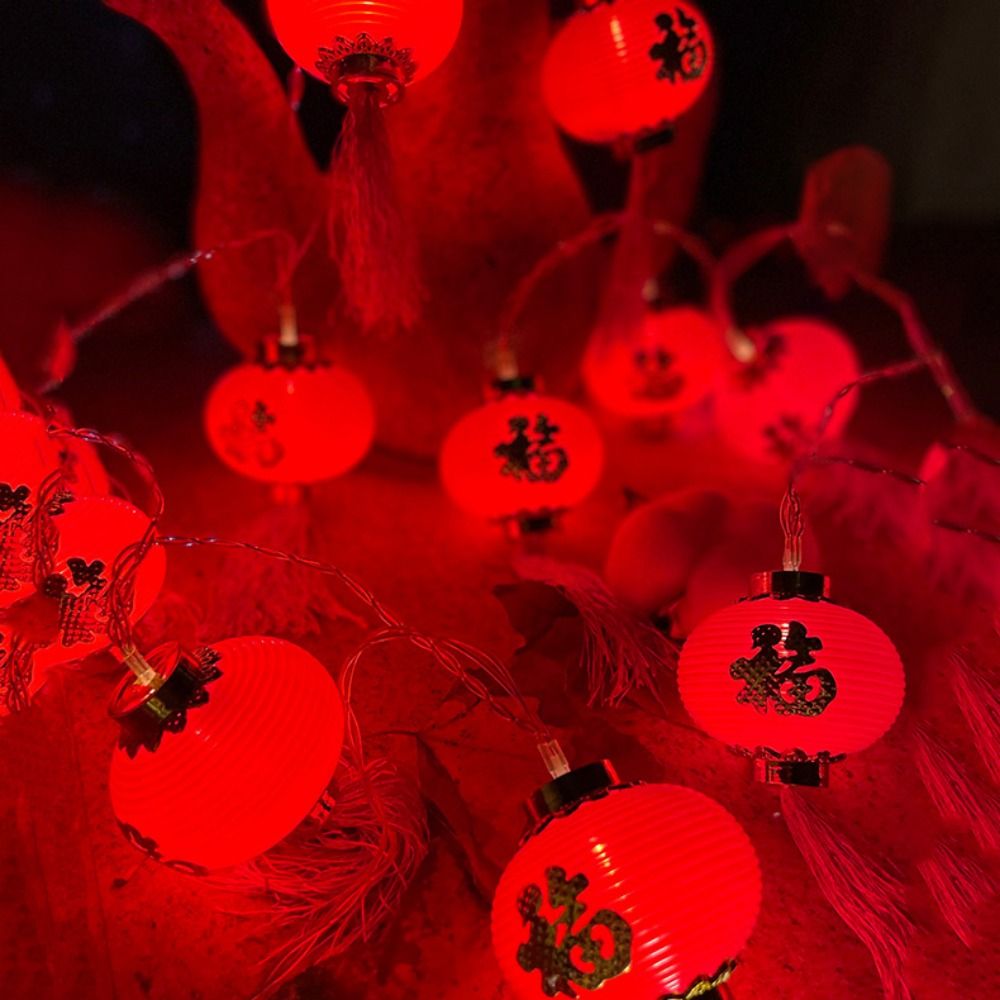 伝統的な中国風のLEDライトストリング,fu文字,装飾,春の - Japanese Lantern Paper のレビューと価格