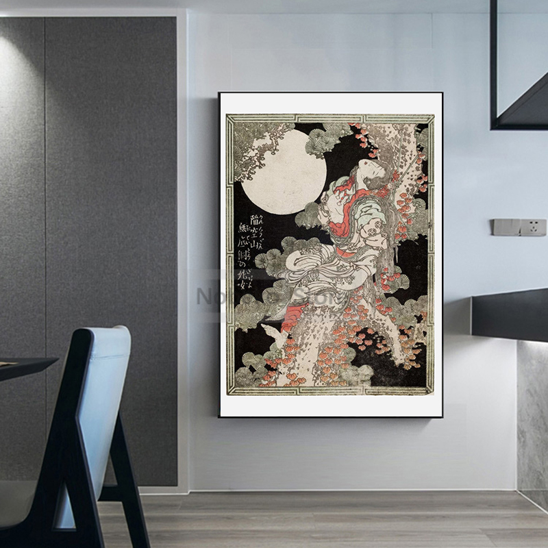 葛飾北斎作品展ポスター日本の浮世絵版画キャンバス絵画壁アート - Japanese Work Lifestyle のレビューと価格