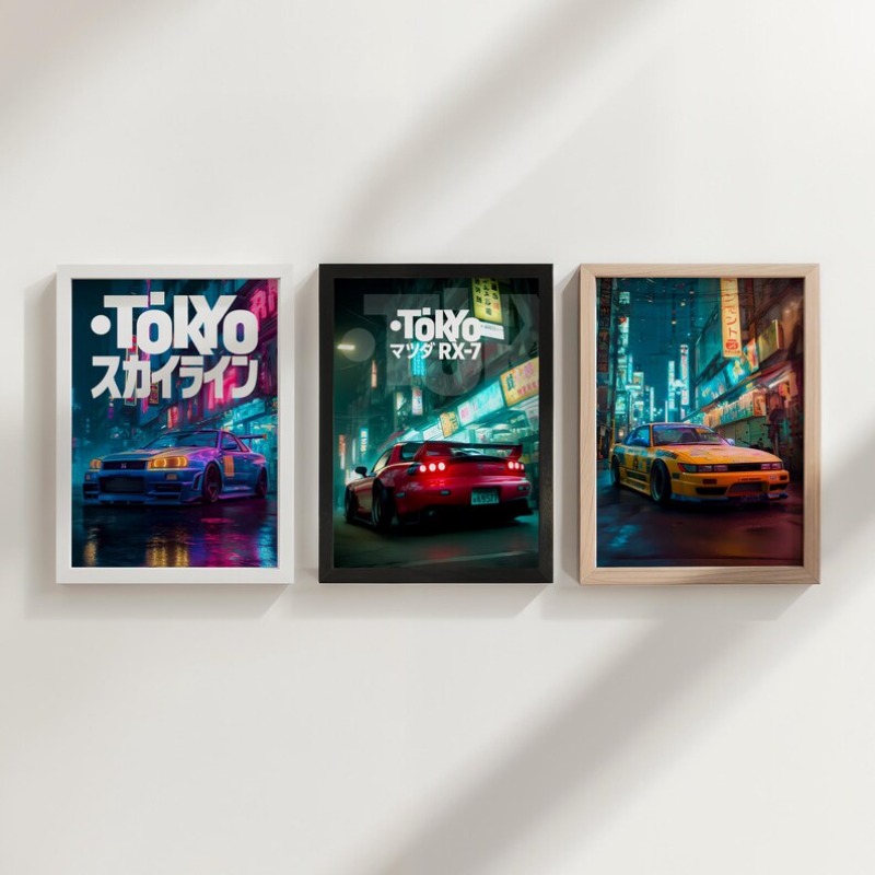ヴィンテージ東京JDMカーポスターネオン日本のストリートレー - Japanese Tokyo Lifestyle のレビューと価格