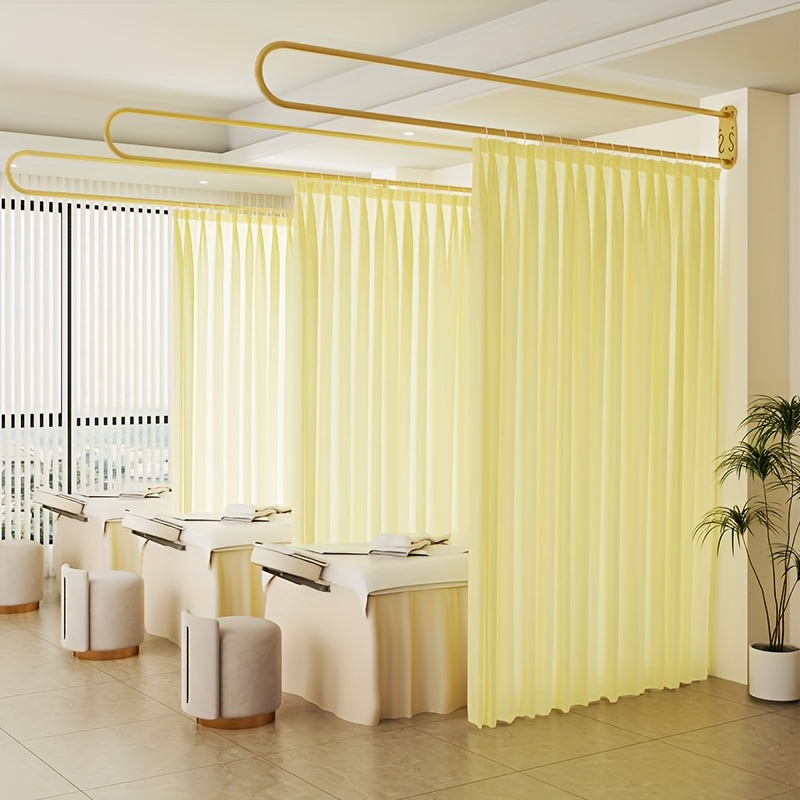 頑丈な錬鉄製のU字型ロングロッド美容室仕切りカーテンホルダー - Shoji Screen Divider のレビューと価格