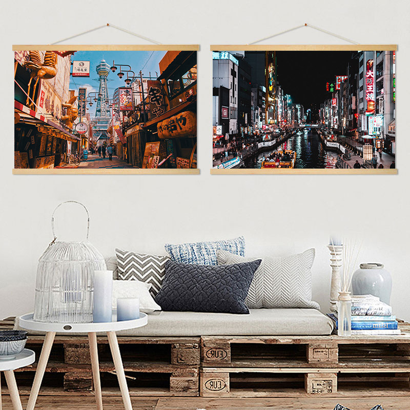 日本の街並みの布絵、居酒屋の掛軸、東京大阪の風景画、装飾画 - Japanese Tokyo Lifestyle のレビューと価格