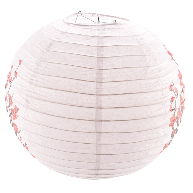 日本の桜中国の提灯、5個セット、赤い桜、12インチ - Japanese Lantern Paper のレビューと価格