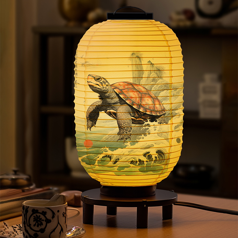 日本の伝統的な布提灯浮世絵スタイル亀プリント提灯レストランパ - Japanese Lantern Paper のレビューと価格