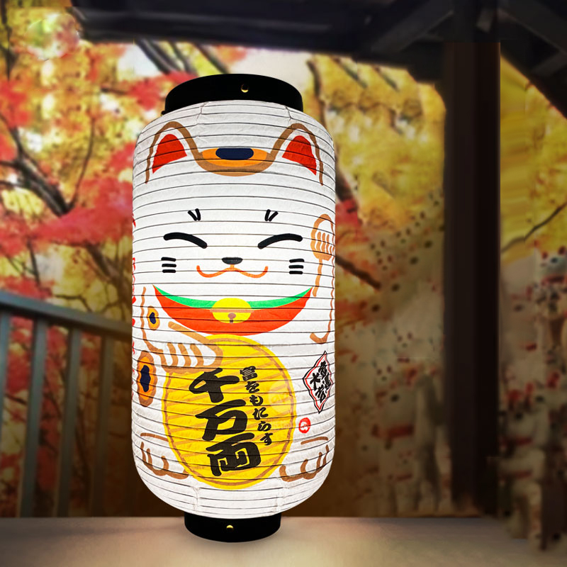 和風ラッキーキャットペーパーランタンランプシェードカワイイザ - Japanese Lantern Paper のレビューと価格