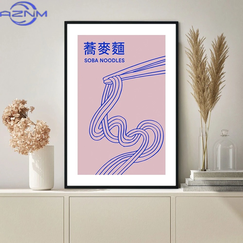 AZNM AZNM 日本のキッチンポスター そば麺 ウォール - Japanese Tokyo Lifestyle のレビューと価格