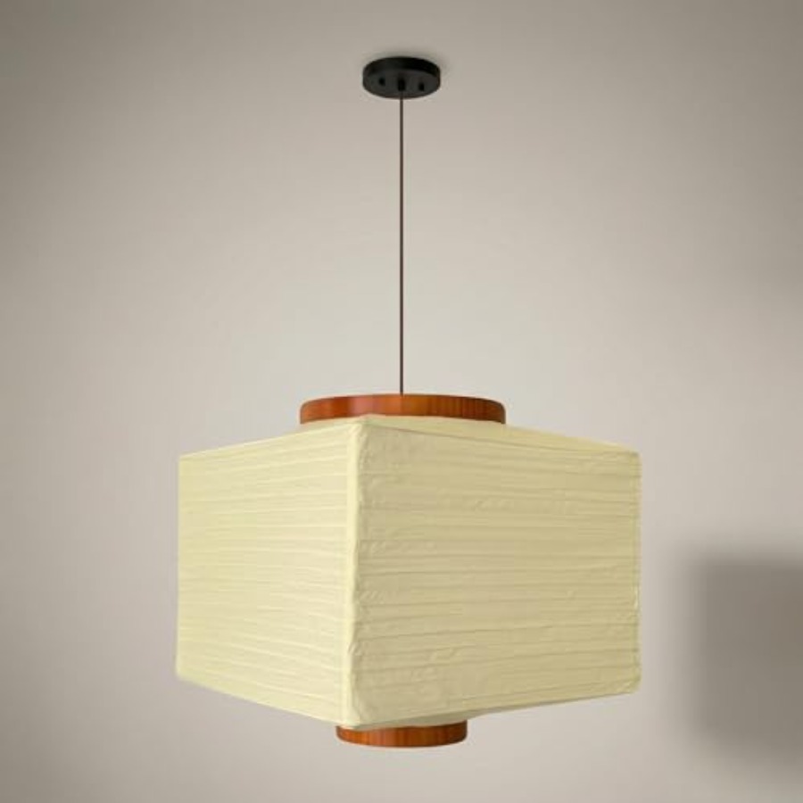 ペーパーランタンランプ和風ペンダントライト - オフホワイト - Japanese Lantern Paper のレビューと価格